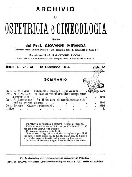 Archivio di ostetricia e ginecologia