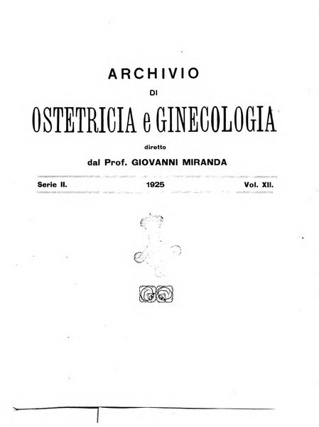 Archivio di ostetricia e ginecologia