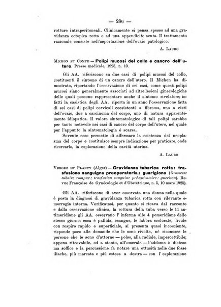 Archivio di ostetricia e ginecologia