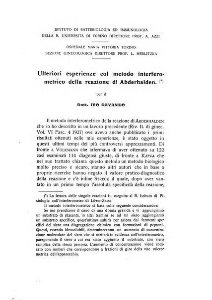 Archivio di ostetricia e ginecologia