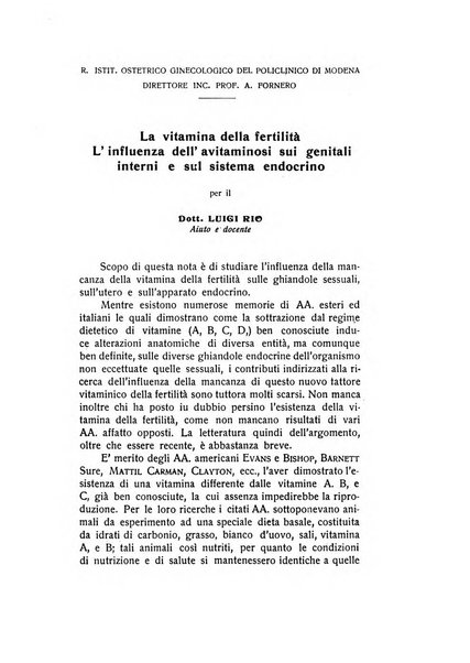 Archivio di ostetricia e ginecologia