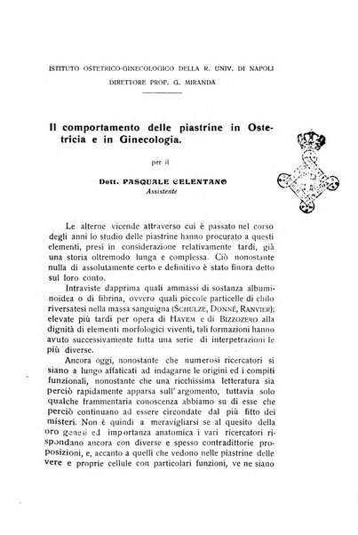 Archivio di ostetricia e ginecologia