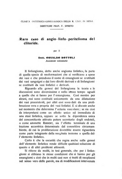 Archivio di ostetricia e ginecologia