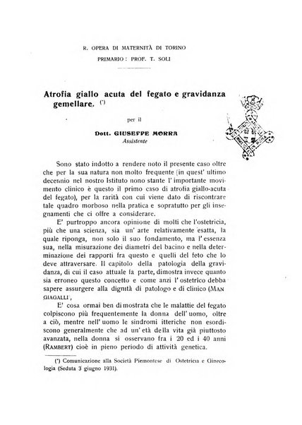 Archivio di ostetricia e ginecologia