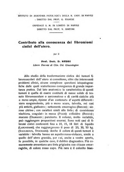 Archivio di ostetricia e ginecologia