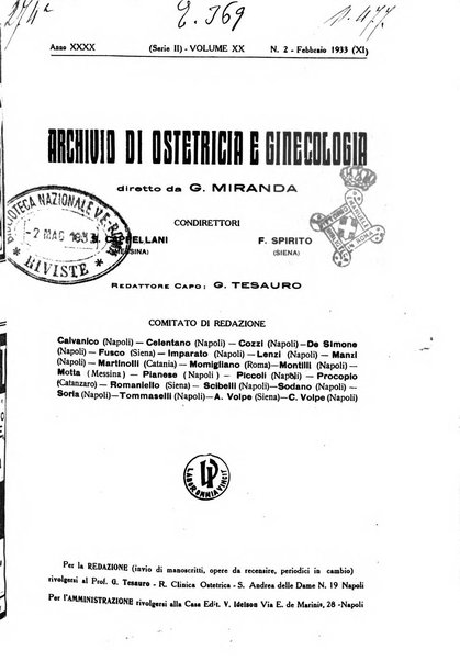 Archivio di ostetricia e ginecologia