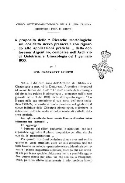 Archivio di ostetricia e ginecologia