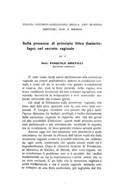 Archivio di ostetricia e ginecologia