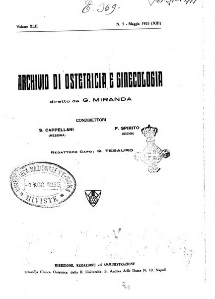 Archivio di ostetricia e ginecologia