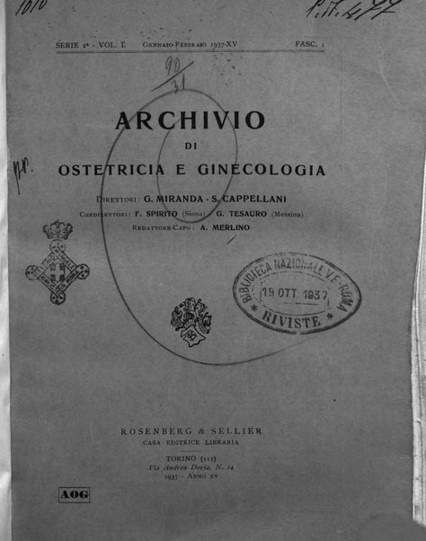 Archivio di ostetricia e ginecologia