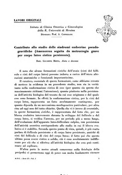 Archivio di ostetricia e ginecologia