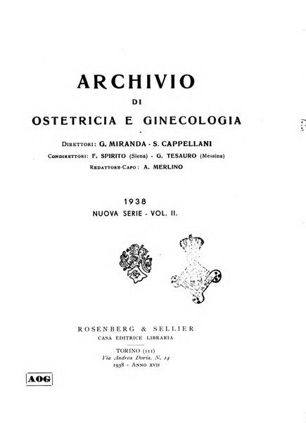 Archivio di ostetricia e ginecologia