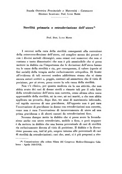 Archivio di ostetricia e ginecologia