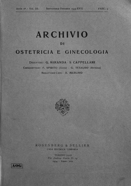 Archivio di ostetricia e ginecologia