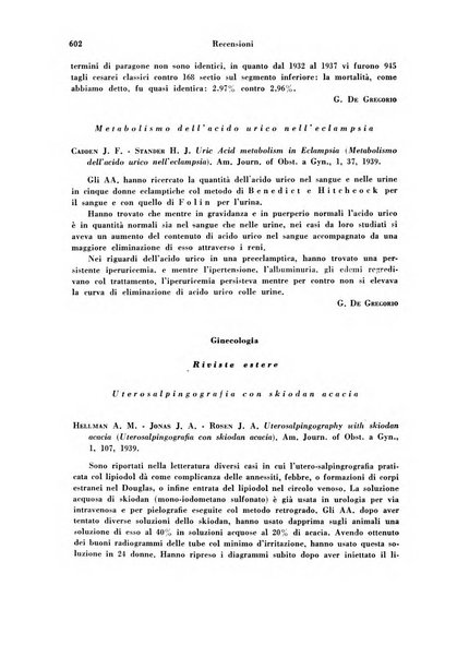 Archivio di ostetricia e ginecologia