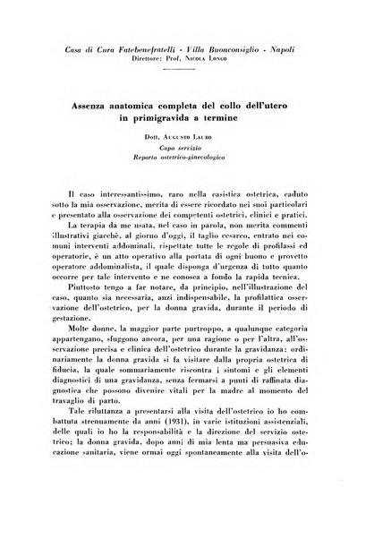 Archivio di ostetricia e ginecologia