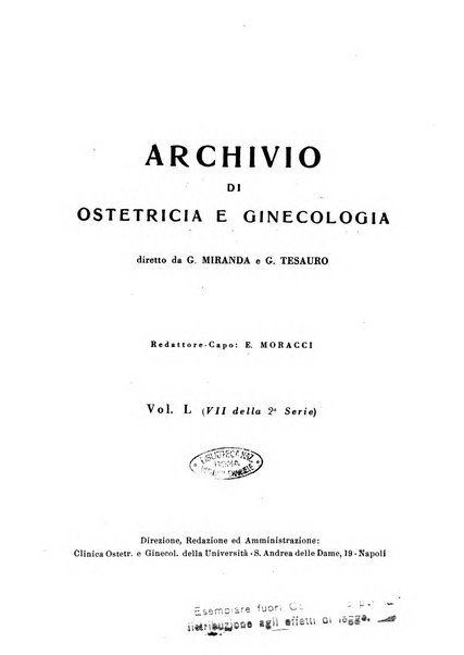 Archivio di ostetricia e ginecologia