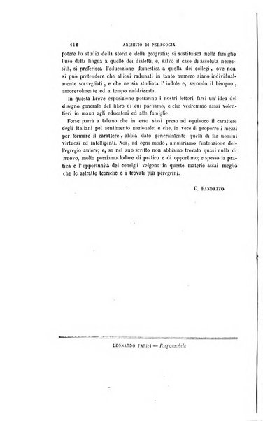 Archivio di pedagogia e scienze affini