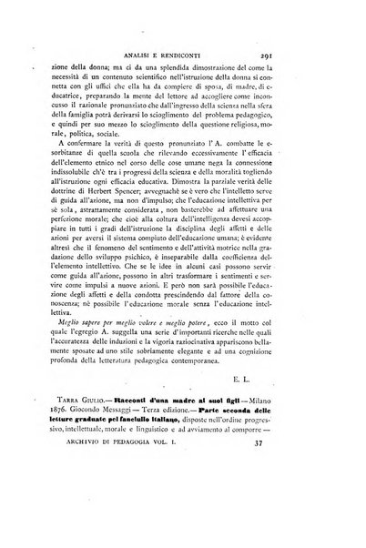 Archivio di pedagogia e scienze affini