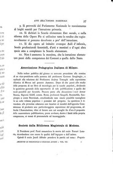 Archivio di pedagogia e scienze affini