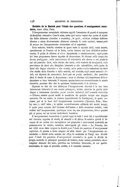 Archivio di pedagogia e scienze affini