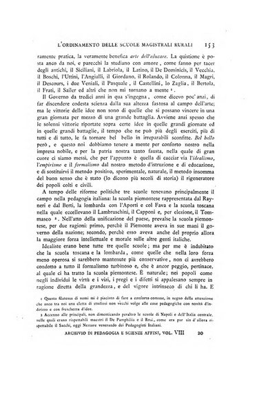 Archivio di pedagogia e scienze affini