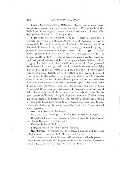 Archivio di pedagogia e scienze affini