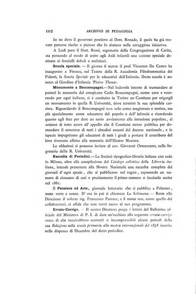 Archivio di pedagogia e scienze affini