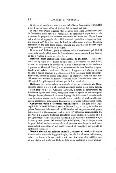 Archivio di pedagogia e scienze affini