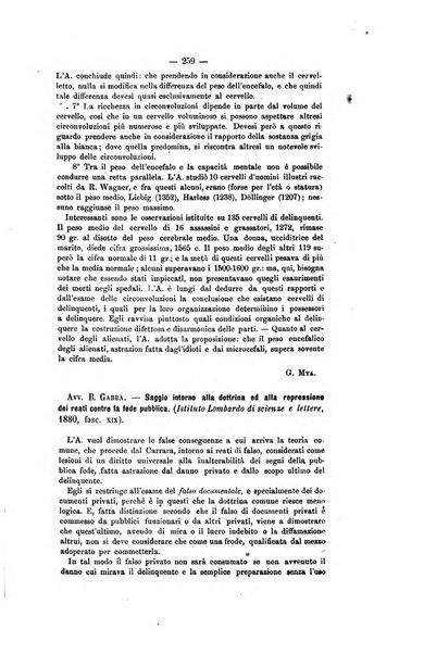 Archivio di psichiatria, scienze penali ed antropologia criminale per servire allo studio dell'uomo alienato e delinquente