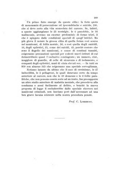 Archivio di psichiatria, scienze penali ed antropologia criminale per servire allo studio dell'uomo alienato e delinquente