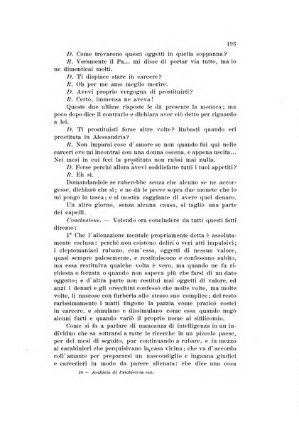 Archivio di psichiatria, scienze penali ed antropologia criminale per servire allo studio dell'uomo alienato e delinquente