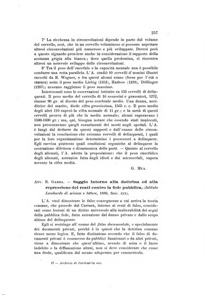 Archivio di psichiatria, scienze penali ed antropologia criminale per servire allo studio dell'uomo alienato e delinquente