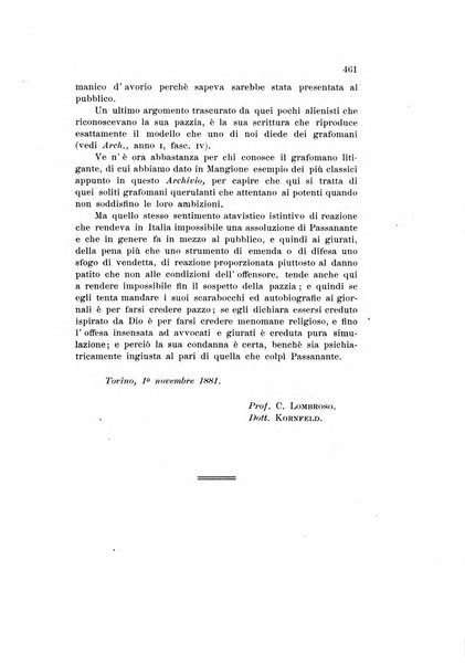 Archivio di psichiatria, scienze penali ed antropologia criminale per servire allo studio dell'uomo alienato e delinquente