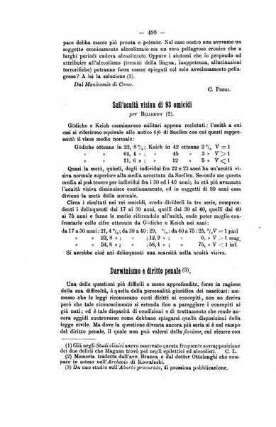 Archivio di psichiatria, scienze penali ed antropologia criminale per servire allo studio dell'uomo alienato e delinquente