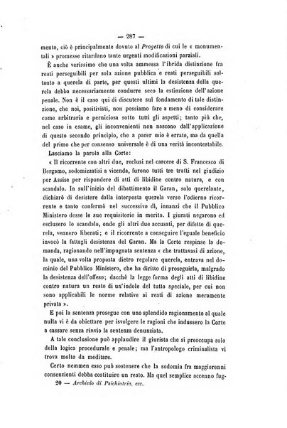 Archivio di psichiatria, scienze penali ed antropologia criminale per servire allo studio dell'uomo alienato e delinquente