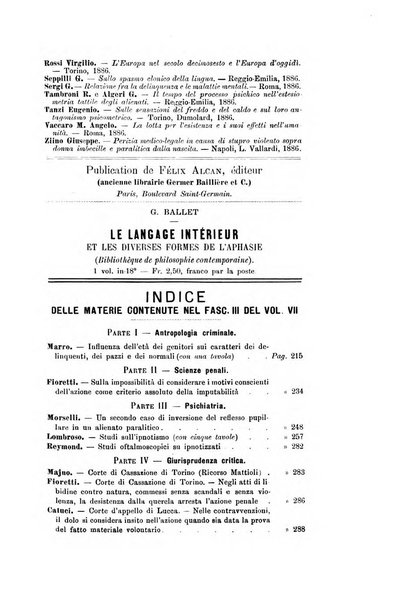 Archivio di psichiatria, scienze penali ed antropologia criminale per servire allo studio dell'uomo alienato e delinquente