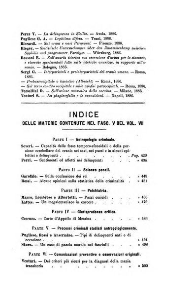 Archivio di psichiatria, scienze penali ed antropologia criminale per servire allo studio dell'uomo alienato e delinquente