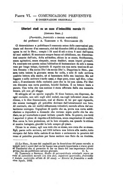 Archivio di psichiatria, scienze penali ed antropologia criminale per servire allo studio dell'uomo alienato e delinquente