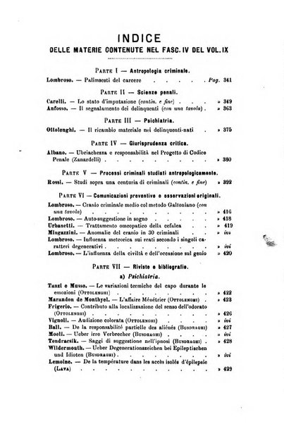 Archivio di psichiatria, scienze penali ed antropologia criminale per servire allo studio dell'uomo alienato e delinquente