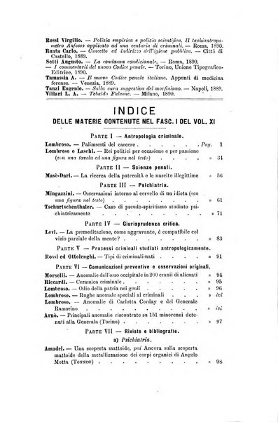 Archivio di psichiatria, scienze penali ed antropologia criminale per servire allo studio dell'uomo alienato e delinquente