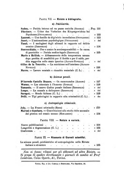 Archivio di psichiatria, scienze penali ed antropologia criminale per servire allo studio dell'uomo alienato e delinquente