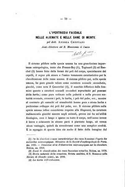 Archivio di psichiatria, scienze penali ed antropologia criminale per servire allo studio dell'uomo alienato e delinquente