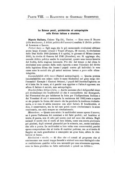 Archivio di psichiatria, scienze penali ed antropologia criminale per servire allo studio dell'uomo alienato e delinquente