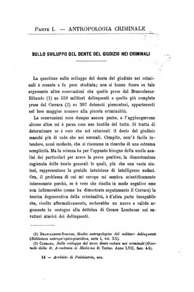 Archivio di psichiatria, scienze penali ed antropologia criminale per servire allo studio dell'uomo alienato e delinquente