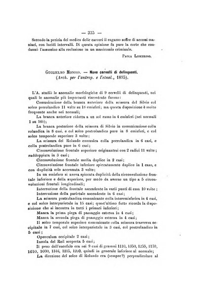 Archivio di psichiatria, scienze penali ed antropologia criminale per servire allo studio dell'uomo alienato e delinquente