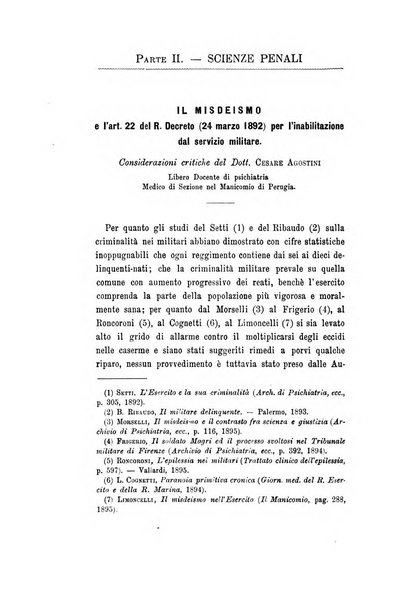 Archivio di psichiatria, scienze penali ed antropologia criminale per servire allo studio dell'uomo alienato e delinquente