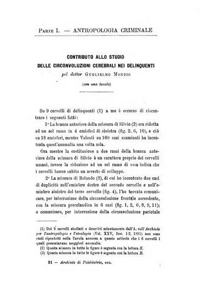 Archivio di psichiatria, scienze penali ed antropologia criminale per servire allo studio dell'uomo alienato e delinquente