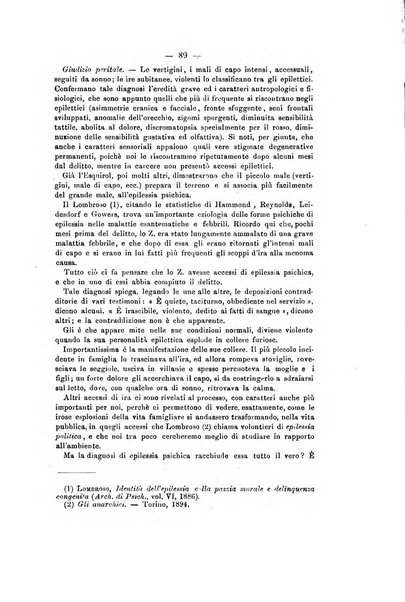 Archivio di psichiatria, scienze penali ed antropologia criminale per servire allo studio dell'uomo alienato e delinquente