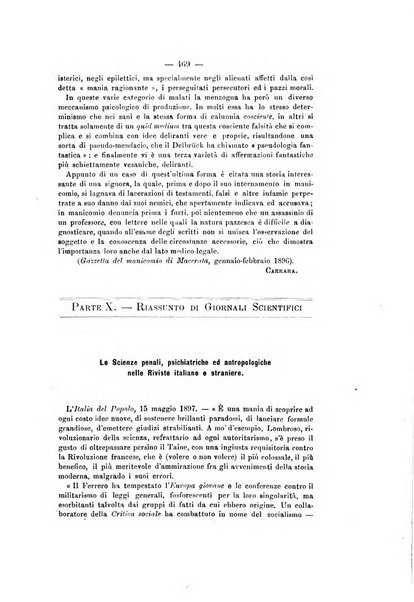 Archivio di psichiatria, scienze penali ed antropologia criminale per servire allo studio dell'uomo alienato e delinquente